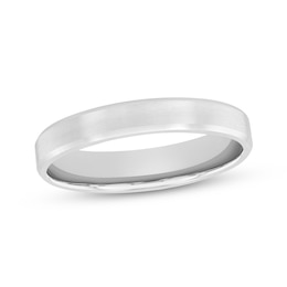 Adore Brushed Wedding Band 14K White Gold 3mm