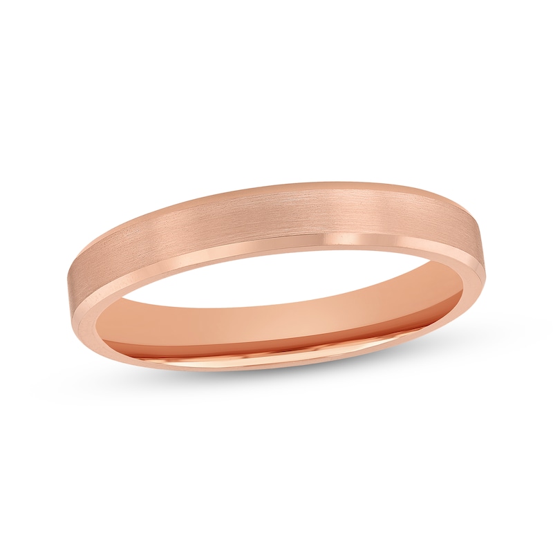 Main Image 1 of Brushed Wedding Band 14K Rose Gold 3mm