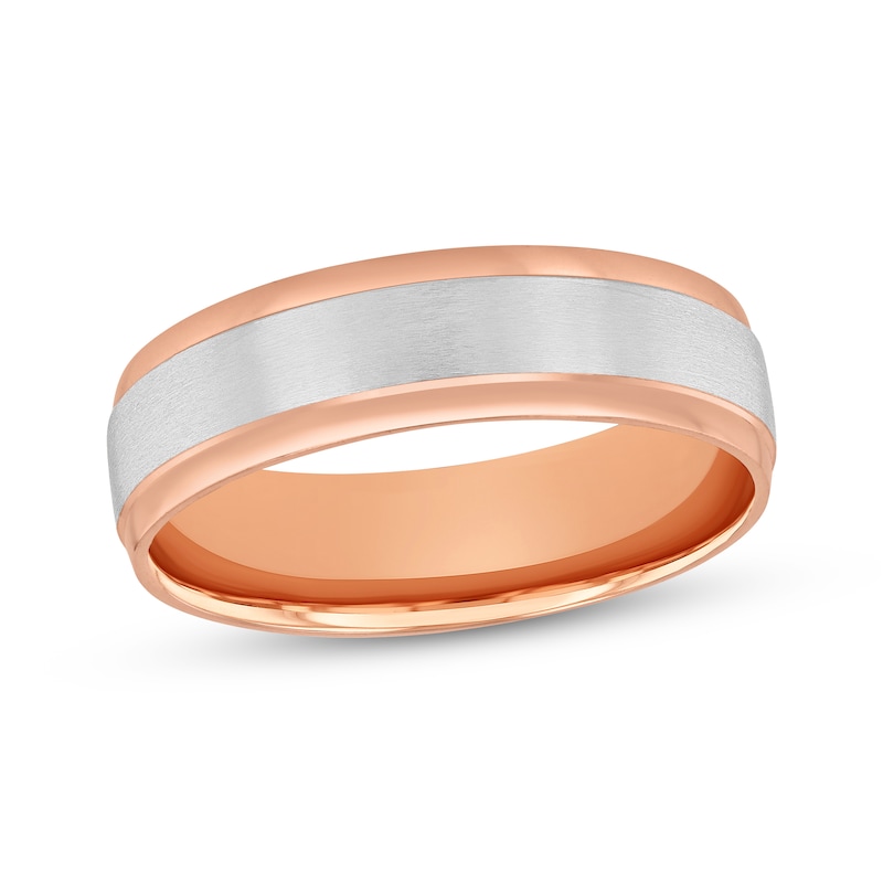 Wedding Band 10K Two-Tone Gold 6mm