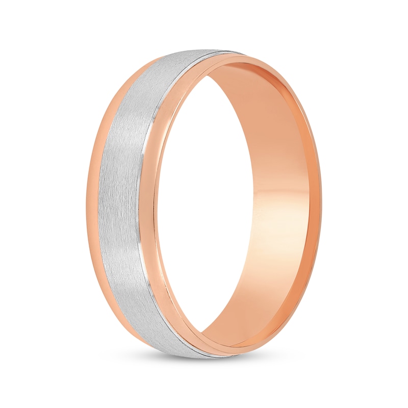 Wedding Band 10K Two-Tone Gold 6mm