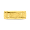 Thumbnail Image 2 of Patterned & Rope-Edged Wedding Band 10K Yellow Gold 8mm