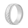 Thumbnail Image 2 of Patterned & Rope-Edged Wedding Band 10K White Gold 8mm