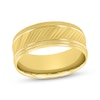 Thumbnail Image 1 of Diagonal Pattern Wedding Band 10K Yellow Gold 8mm