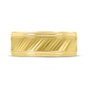 Thumbnail Image 3 of Diagonal Pattern Wedding Band 10K Yellow Gold 8mm