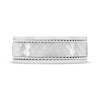 Thumbnail Image 3 of Hammered & Rope-Edged Wedding Band 10K White Gold 8mm