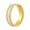 Thumbnail Image 2 of Patterned & Rope-Edged Wedding Band 10K Two-Tone Gold 6mm