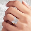 Thumbnail Image 4 of Baguette & Round-Cut Diamond Butterfly Ring 1/2 ct tw 14K Yellow Gold