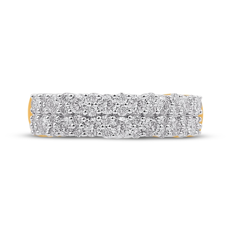 Diamond Two-Row Fashion Ring 1 ct tw 14K Yellow Gold