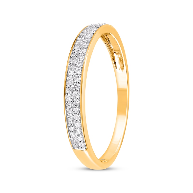 Main Image 2 of Diamond Two-Row Pavé Fashion Ring 1/5 ct tw 14K Yellow Gold