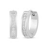 Thumbnail Image 0 of Men's Diamond Huggie Hoop Earrings 1/8 ct tw Stainless Steel