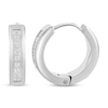 Thumbnail Image 2 of Men's Diamond Huggie Hoop Earrings 1/8 ct tw Stainless Steel