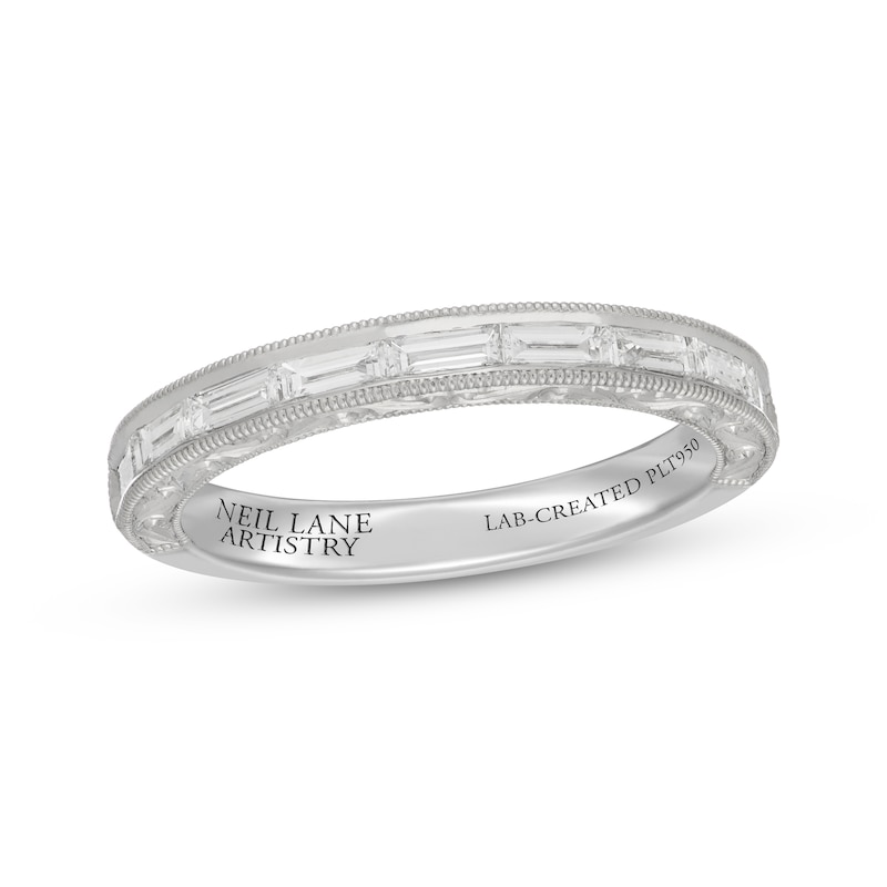 Neil Lane Artistry Heritage Baguette-Cut Lab-Grown Diamond Wedding Band 1/2 ct tw Platinum