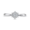 Thumbnail Image 3 of Diamond Flower Promise Ring 1/10 ct tw 10K White Gold