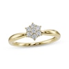 Thumbnail Image 0 of Diamond Flower Promise Ring 1/10 ct tw 10K Yellow Gold