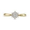 Thumbnail Image 2 of Diamond Flower Promise Ring 1/10 ct tw 10K Yellow Gold