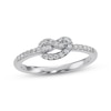 Thumbnail Image 1 of Diamond Knot Ring 1/5 ct tw 10K White Gold