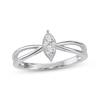 Thumbnail Image 0 of Multi-Diamond Marquise-Shaped Ring 1/6 ct tw 10K White Gold