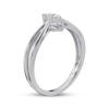 Thumbnail Image 1 of Multi-Diamond Marquise-Shaped Ring 1/6 ct tw 10K White Gold