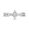 Thumbnail Image 2 of Multi-Diamond Marquise-Shaped Ring 1/6 ct tw 10K White Gold