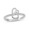 Thumbnail Image 0 of Diamond Double-Heart Ring 1/20 ct tw 10K White Gold