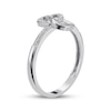 Thumbnail Image 1 of Diamond Double-Heart Ring 1/20 ct tw 10K White Gold