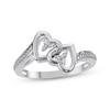 Thumbnail Image 1 of Diamond Double-Heart Ring 1/20 ct tw 10K White Gold