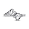 Thumbnail Image 3 of Diamond Double-Heart Ring 1/20 ct tw 10K White Gold