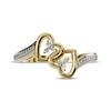 Thumbnail Image 3 of Diamond Double-Heart Ring 1/20 ct tw 10K Yellow Gold