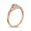 Thumbnail Image 1 of Multi-Diamond Marquise-Shaped Halo Ring 1/8 ct tw 10K Rose Gold