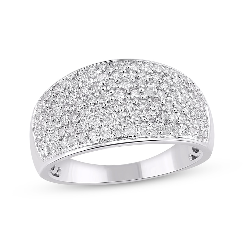 Main Image 1 of Diamond Multi-Row Ring 1 ct tw 10K White Gold