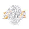 Thumbnail Image 3 of Multi-Diamond Center Oval Bypass Swirl Ring 1-1/2 ct tw 10K Yellow Gold