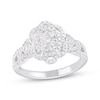 Thumbnail Image 1 of Multi-Diamond Art Deco-Inspired Frame Ring 1/2 ct tw 10K White Gold