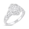 Thumbnail Image 2 of Multi-Diamond Art Deco-Inspired Frame Ring 1/2 ct tw 10K White Gold