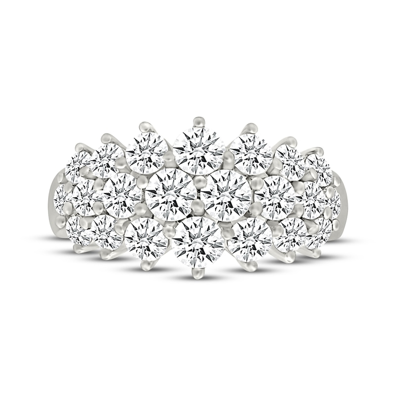 Lab-Grown Diamonds by KAY Graduated Cluster Ring 2 ct tw 10K White Gold