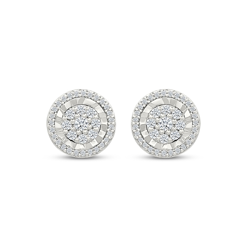 Main Image 2 of Multi-Diamond Stud Earrings 1/4 ct tw Sterling Silver