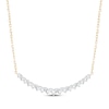 Thumbnail Image 0 of Lab-Grown Diamonds by KAY Graduated Curved Bar Necklace 2 ct tw 10K Yellow Gold 18"