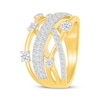 Thumbnail Image 2 of Lab-Grown Diamonds by KAY Multi-Row Crossover Ring 1 ct tw 10K Yellow Gold