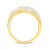 Thumbnail Image 3 of Lab-Grown Diamonds by KAY Multi-Row Crossover Ring 1 ct tw 10K Yellow Gold