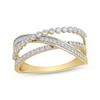 Thumbnail Image 0 of Diamond Three-Row Crossover Ring 1/2 ct tw 10K Yellow Gold