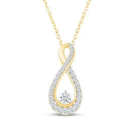 Lab-Grown Diamonds by KAY Infinity Necklace 3/4 ct tw 10K Yellow Gold