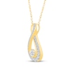 Thumbnail Image 2 of Lab-Grown Diamonds by KAY Infinity Necklace 3/4 ct tw 10K Yellow Gold