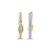 Thumbnail Image 1 of Diamond Marquise Center Reversible Hoop Earrings 1/3 ct tw 10K Two-Tone Gold