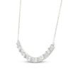 Thumbnail Image 2 of Lab-Grown Diamonds by KAY Baguette & Round-Cut Smile Necklace 1 ct tw 10K White Gold 18&quot;