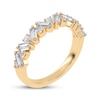 Thumbnail Image 2 of Baguette & Round-Cut Diamond Zigzag Anniversary Anniversary Ring 1/2 ct tw 14K Yellow Gold