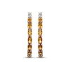 Thumbnail Image 2 of Oval-Cut Citrine Hoop Earrings Sterling Silver