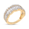 Thumbnail Image 2 of Lab-Grown Diamonds by KAY Baguette & Round-Cut Scalloped Ring 1-1/2 ct tw 14K Yellow Gold