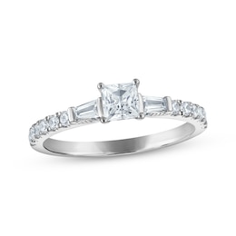 Princess-Cut Diamond Engagement Ring 7/8 ct tw 14K White Gold