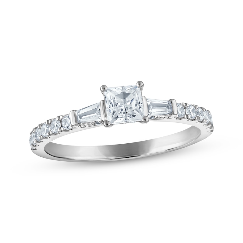 Main Image 1 of Princess-Cut Diamond Engagement Ring 7/8 ct tw 14K White Gold