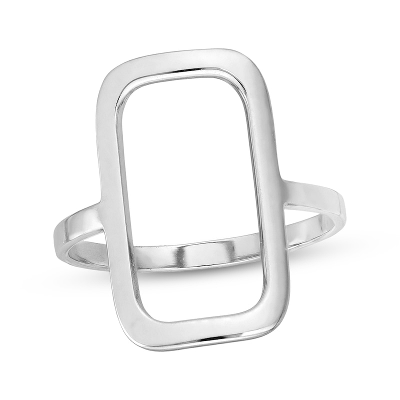 Main Image 1 of Oversized Open Rectangle Ring Sterling Silver