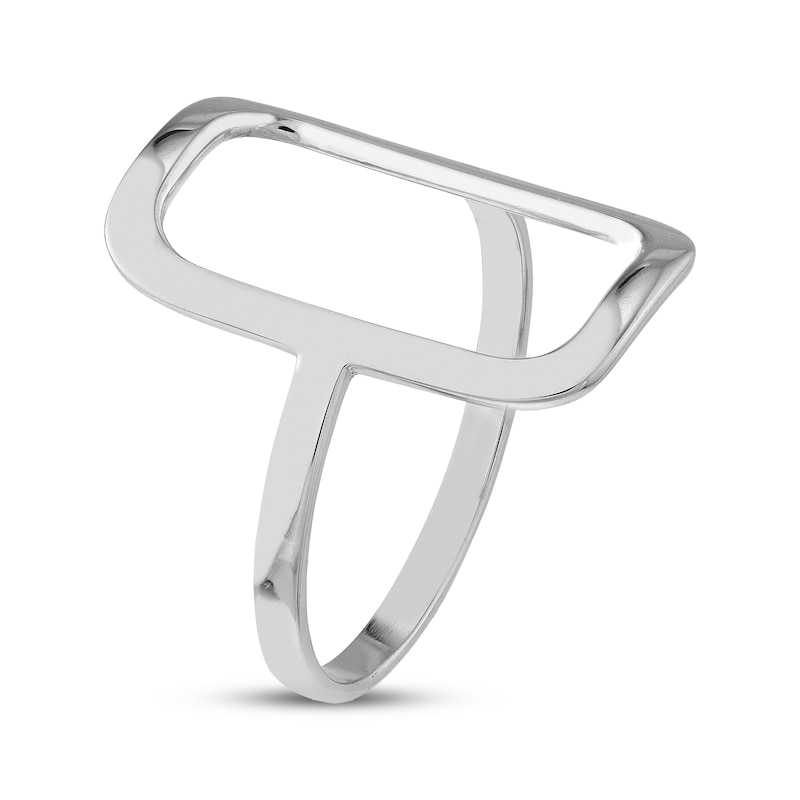 Main Image 2 of Oversized Open Rectangle Ring Sterling Silver